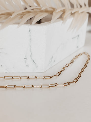 Mini Paperclip Layering Chain | Sterling Silver or 14K Gold-Filled