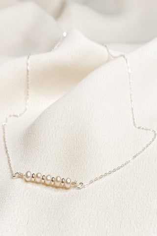 Tiny Pearl Sterling Silver Necklace | The Freshwater Pearl Collection